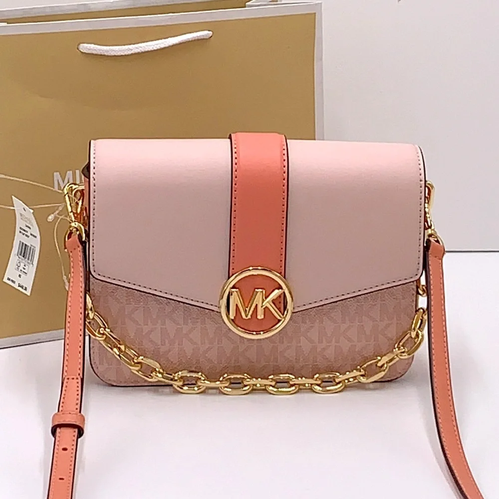MICHAEL KORS CARMEN SMALL FLAP XBODY SHERBERT MULTI COLOR